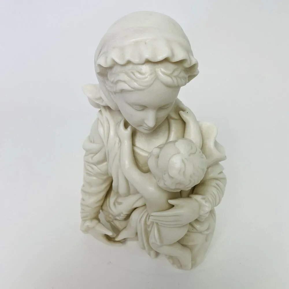 Vintage Norcrest Japan Madonna Child Lighted Figurine Lamp Religious MCM